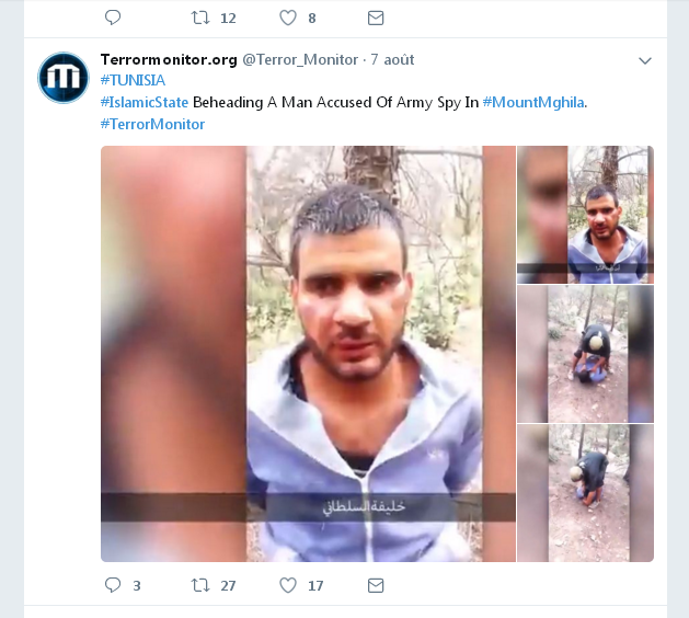 L’organisation terror monitor publie la vidéo de l’exécution du khelifa Soltani