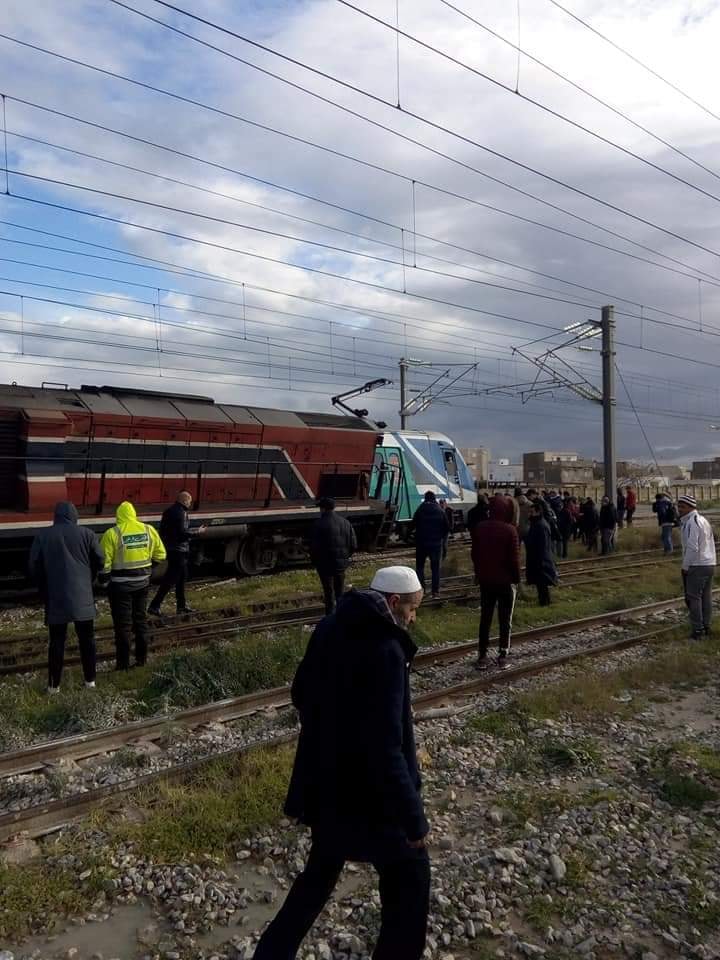 Tunisie: Déraillement d’un train après des frottements avec un autre train à Borj Cédria