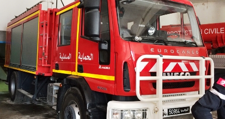 Tunisie – Cité Helal : Un camion de pompiers percute huit voitures à l’arrêt