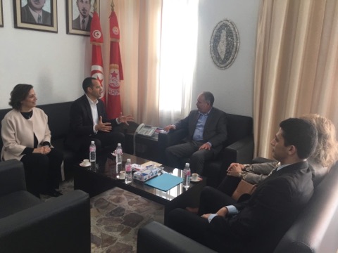 Tunisie- NoureddineTaboubi reçoit une délégation du parti Afak Tounes