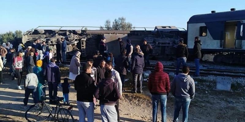 Tunisie: Nouveau déraillement d’un train en provenance de la station Riyad vers la station Barcelone