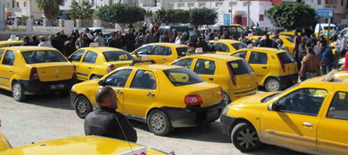 Tunisie – Les taxistes en sit-in protestataire, ce lundi, devant le ministère des Transports