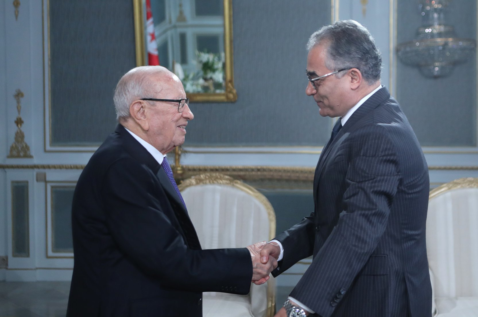 Tunisie- Mohsen Marzouk reçu par Beji Caïd Sebsi au palais de Carthage