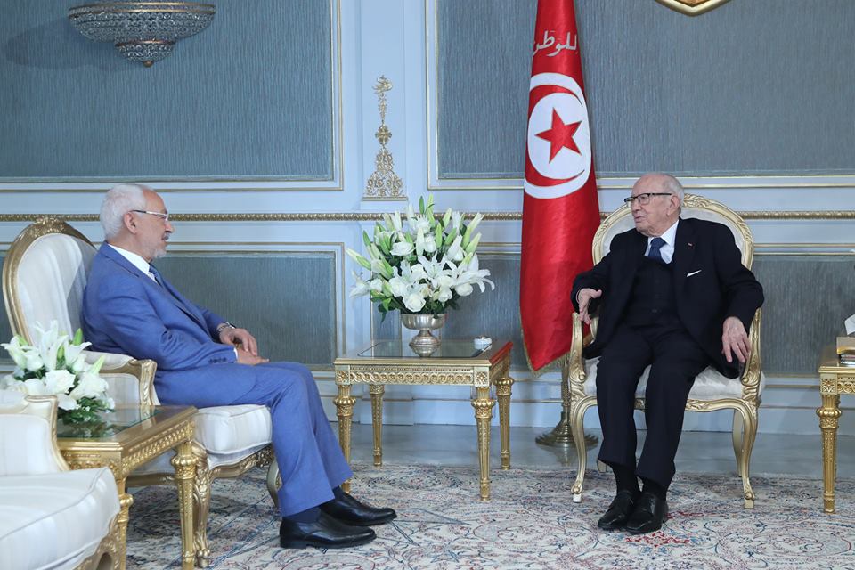 Tunisie: Rached Ghannouchi chez Béji Caïed Essebsi