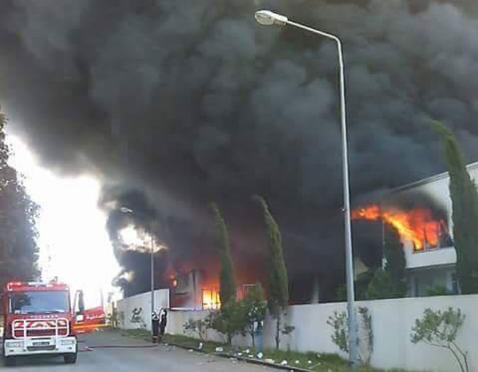 Tunisie: Incendie dans une usine à Zaghouan