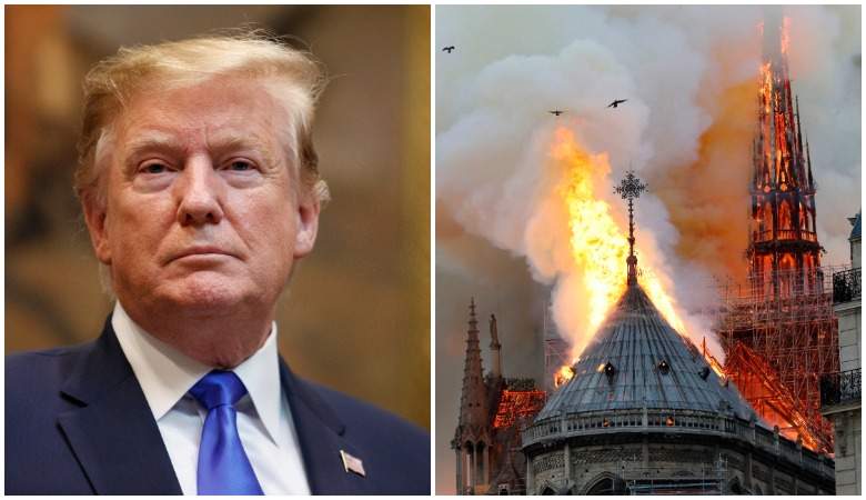 Donald Trump réagit à l’incendie de Notre-Dame