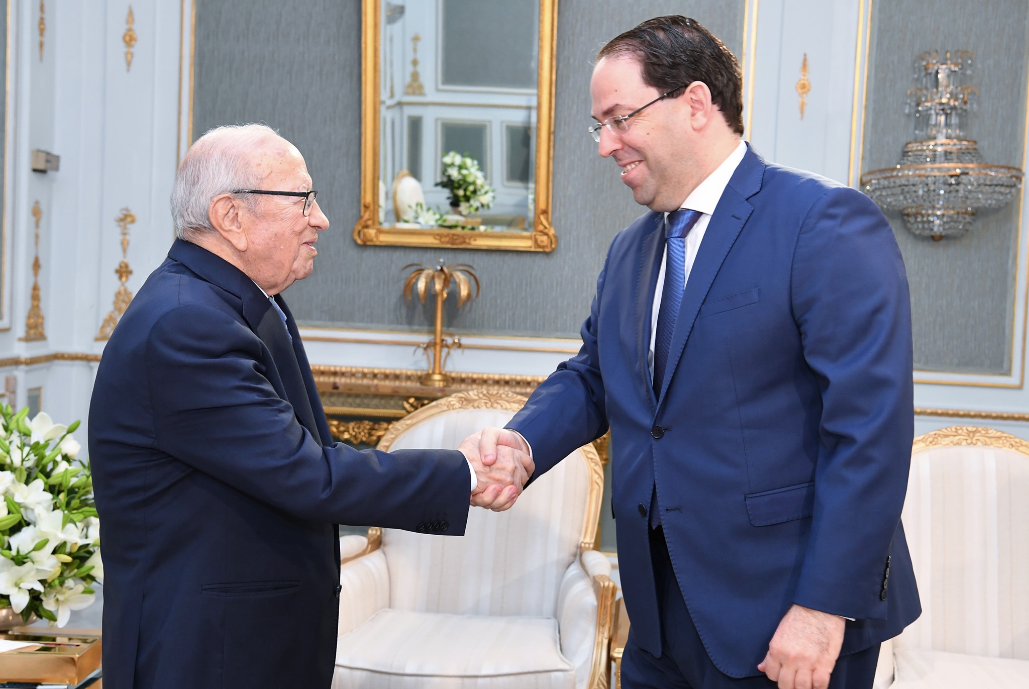 Tunisie- Beji Caïd Sebsi et Youssef Chahed discutent la situation générale du pays