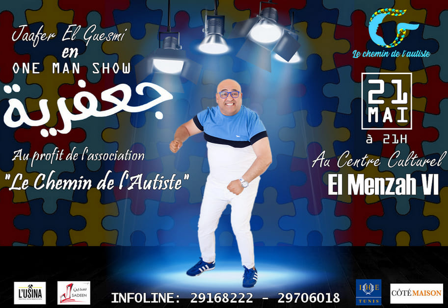 Tunisie- L’association “le chemin de l’autiste” organise le nouveau spectacle du comédien Jaafer El Guesmi