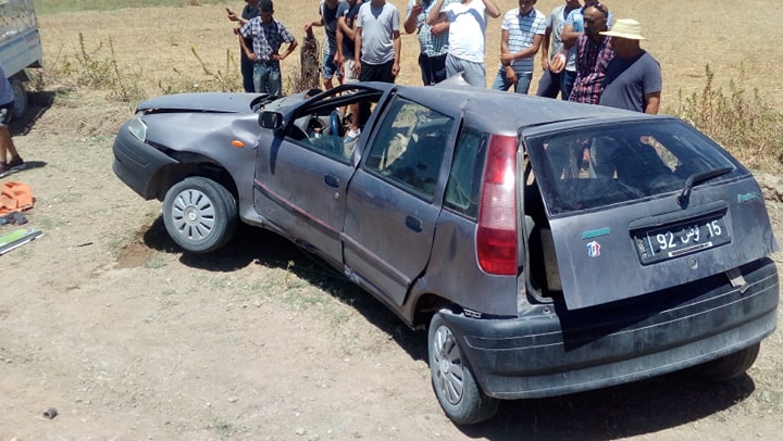 Tunisie [Photos]: Un décès et trois blessés dans un accident de la route à Jendouba