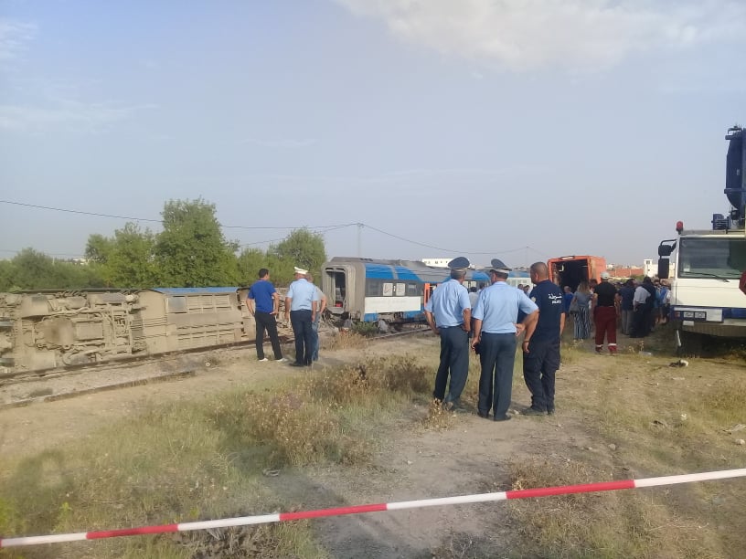 Tunisie: Déraillement du train à Sousse, état des blessés