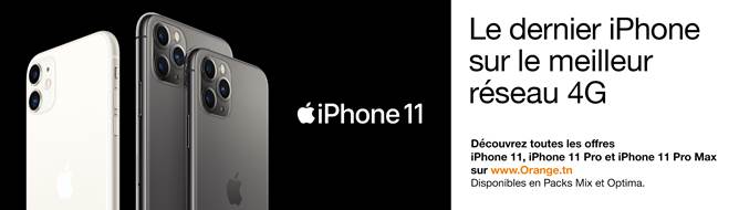 L’iPhone 11 disponible à partir du 22 Novembre chez Orange Tunisie