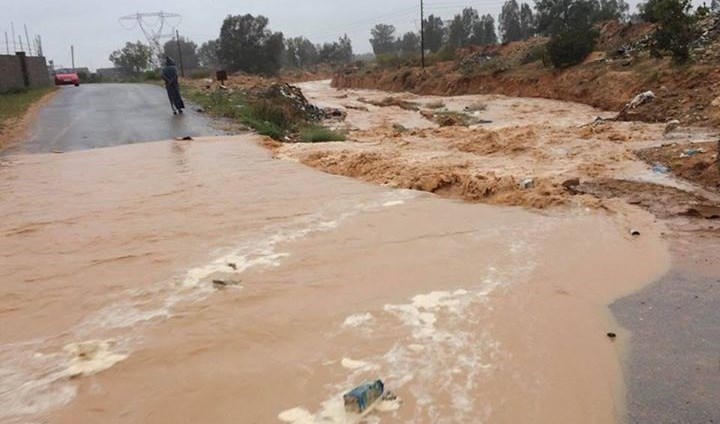 Tunisie-Intempéries: Route coupée entre Bourouis et Sers