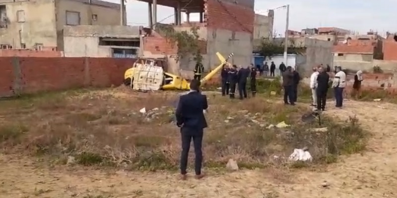 Tunisie [Vidéo]: Décès d’un pilote dans le crash d’un avion de traitement agricole à la Soukra