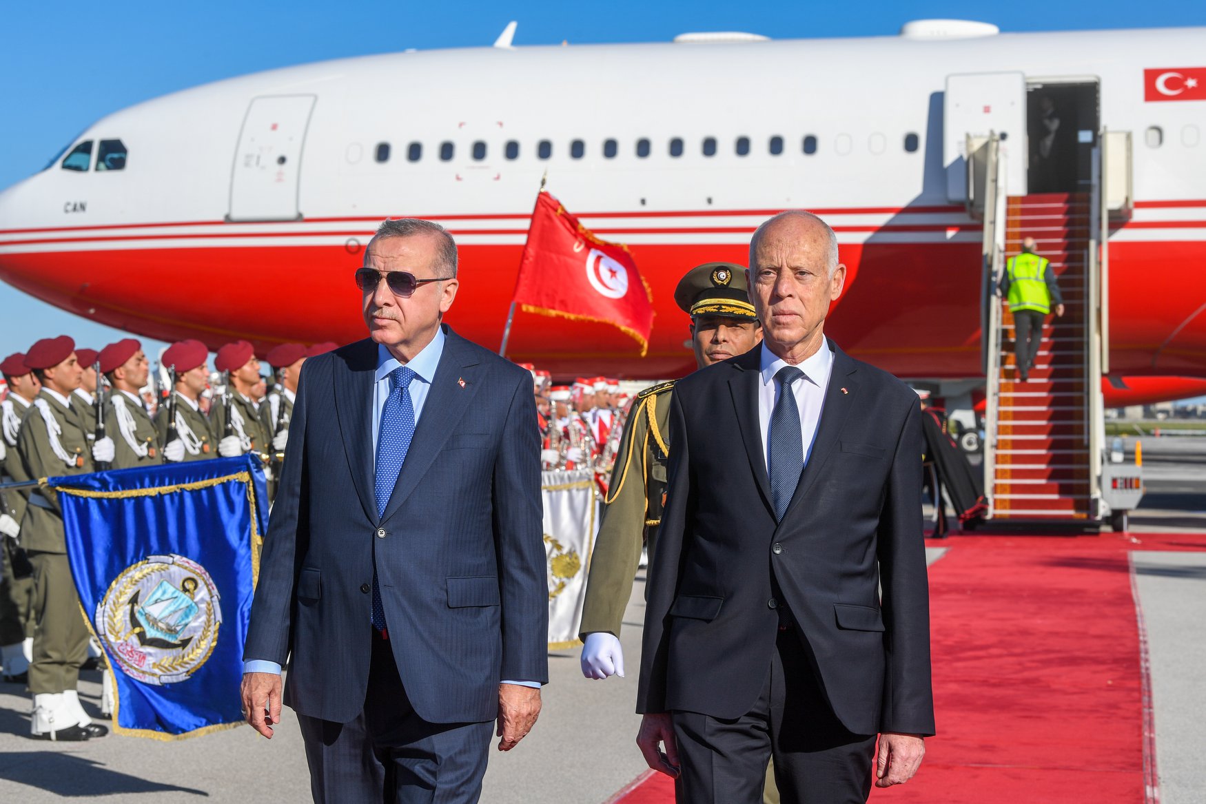 Tunisie : [photos] Kais Saïed reçoit Recep Tayyip Erdogan