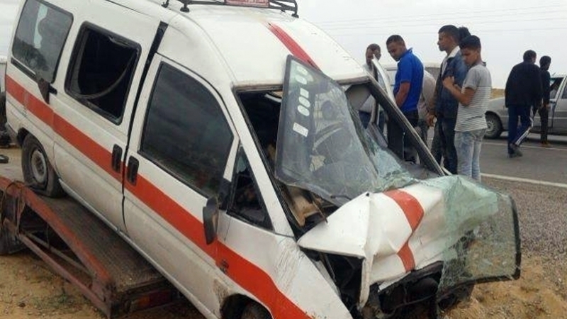 Tunisie: 9 blessés dans le renversement d’un taxi “Louage” au Kef