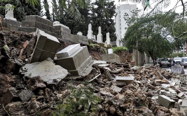 Liban : Des pluies endommagent l’unique cimetière juif