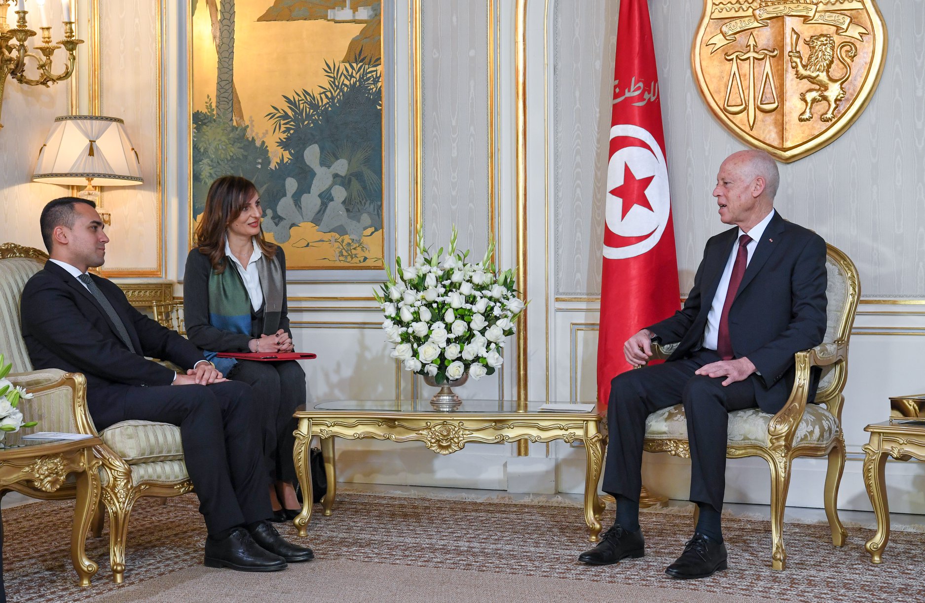 Tunisie : [photos] Kais Saïed reçoit le ministre italien des Affaires Etrangères et de la Coopération internationale