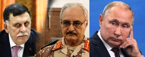 Haftar et Sarraj convoqués par Vladimir Poutine