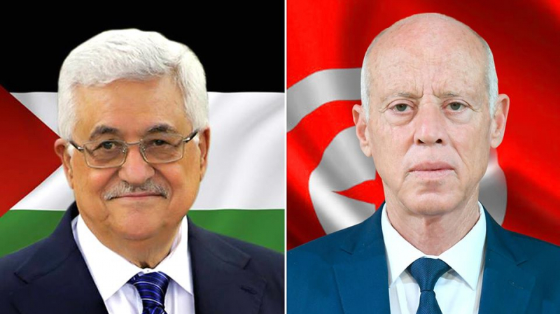 Tunisie: Entretien téléphonique entre Kaïs Saïed et Mahmoud Abbas sur le projet de résolution sur la Palestine
