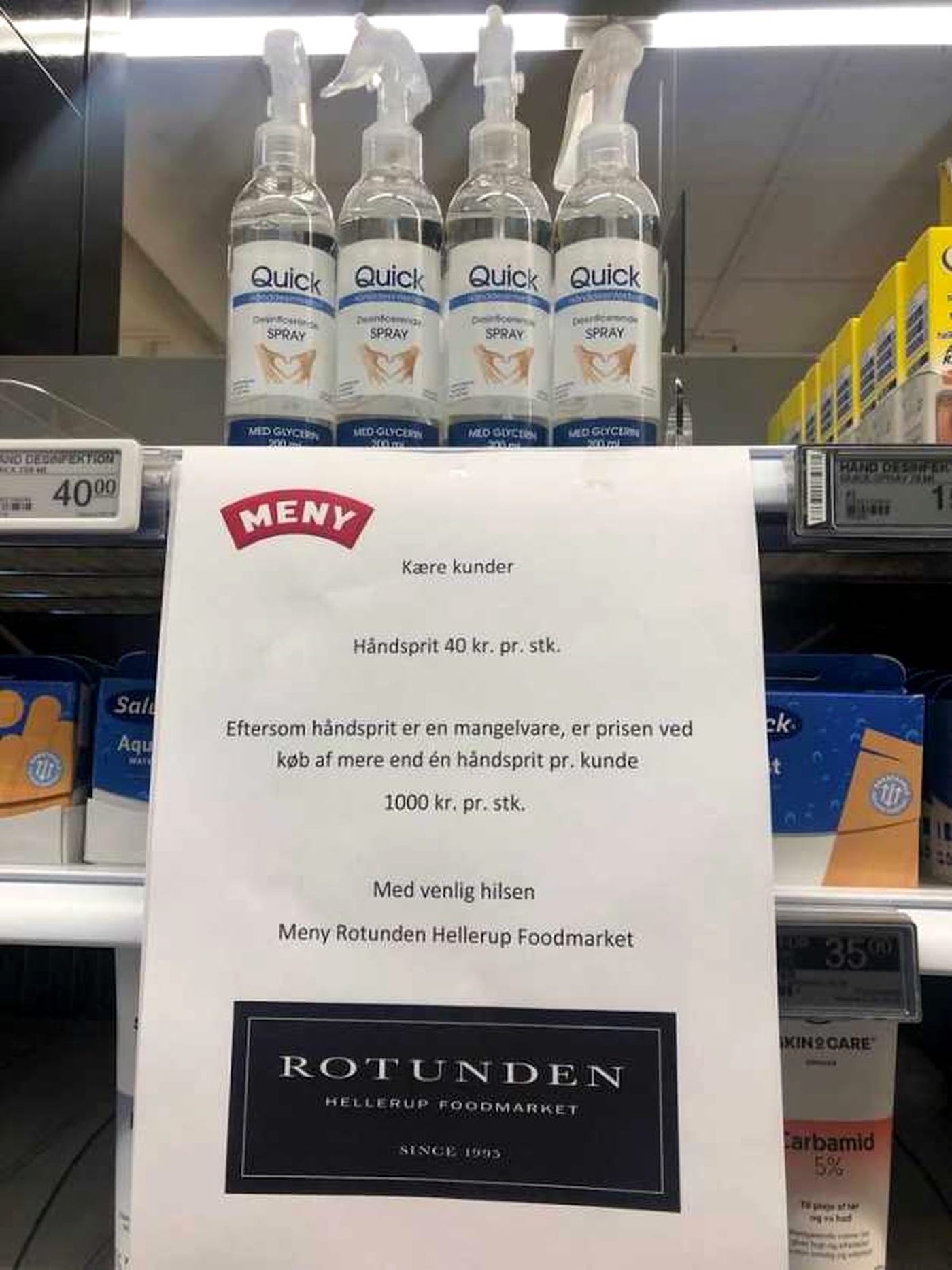 Image du jour: Comment éviter le sur-achat de gel hydroalcoolique au Danemark