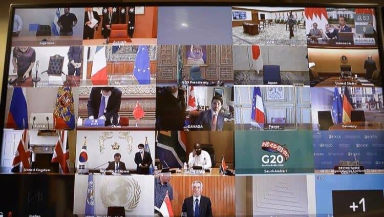 Réunion d’urgence du G20 par visioconférence