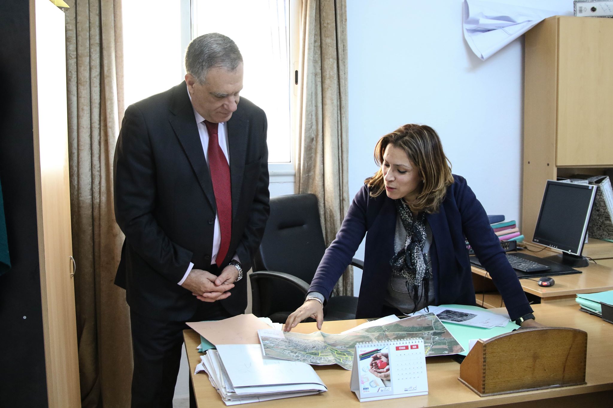 Tunisie : Ghazi Chaouachi en visite à l’administration régionale des domaines de l’Etat et des affaires foncières à la Manouba