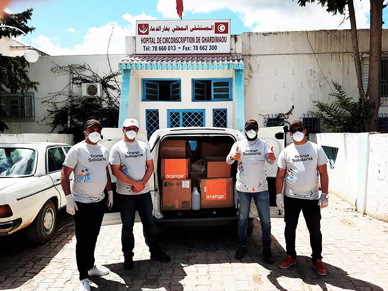Covid-19 : Orange Tunisie fait don d’équipements médicaux et de protection pour 4 hôpitaux situés à Tunis, Bargou, Ghardimaou et Kasserine