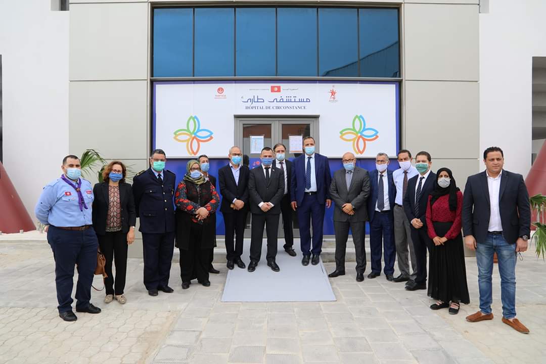 Tunisie [photos] : Inauguration du premier hôpital de campagne destiné aux malades du Covid-19