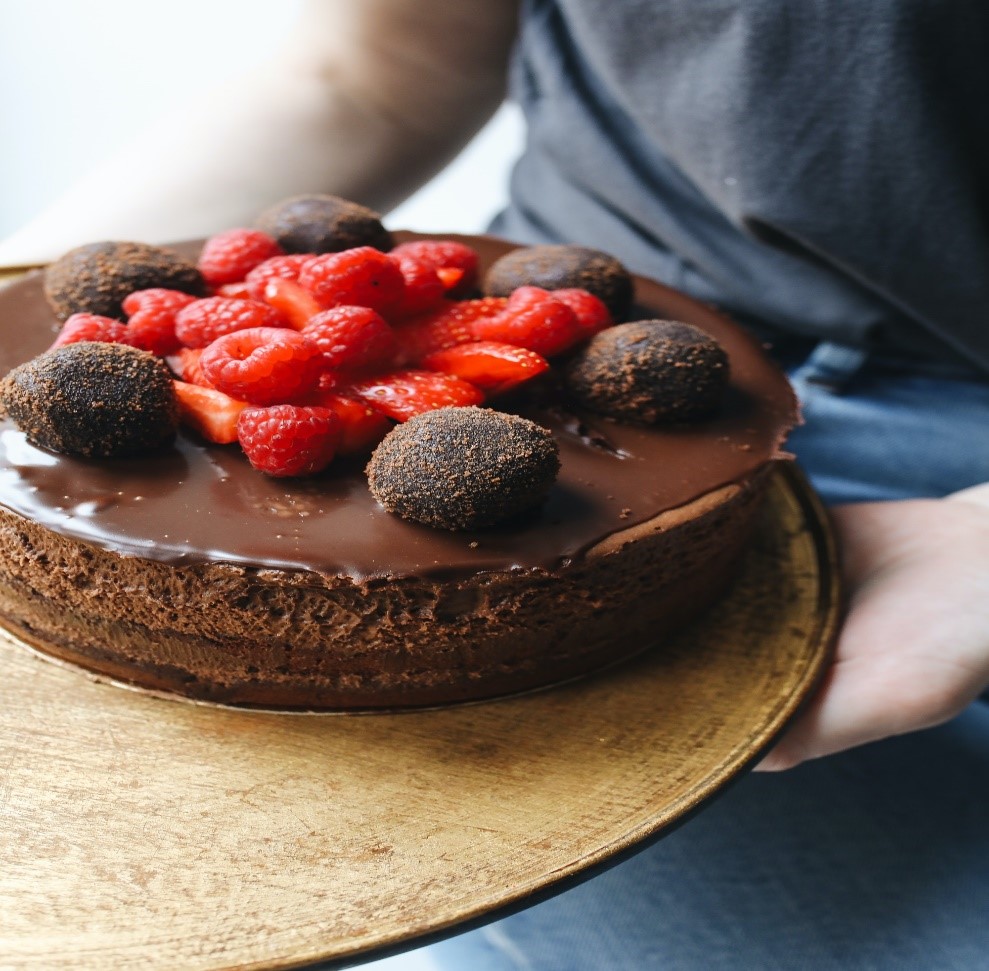 Recette : Gâteau au chocolat et aux fraises