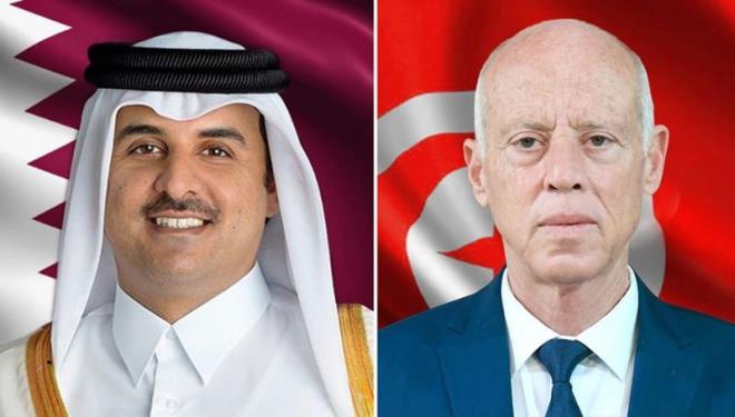 Tunisie: Tamim Ben Hamad réitère à Kaïs Saïed son invitation à visiter le Qatar