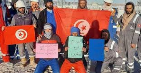 Tunisie: Poursuite des protestations des ouvriers d’une société de manutention au champ Nawara