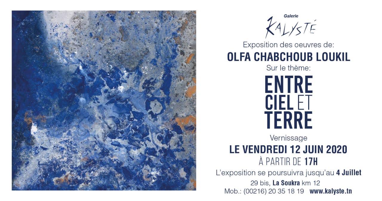 Tunisie : La galerie d’art Kalysté accueille l’exposition “entre ciel et terre” de Olfa Loukil Chbchoub