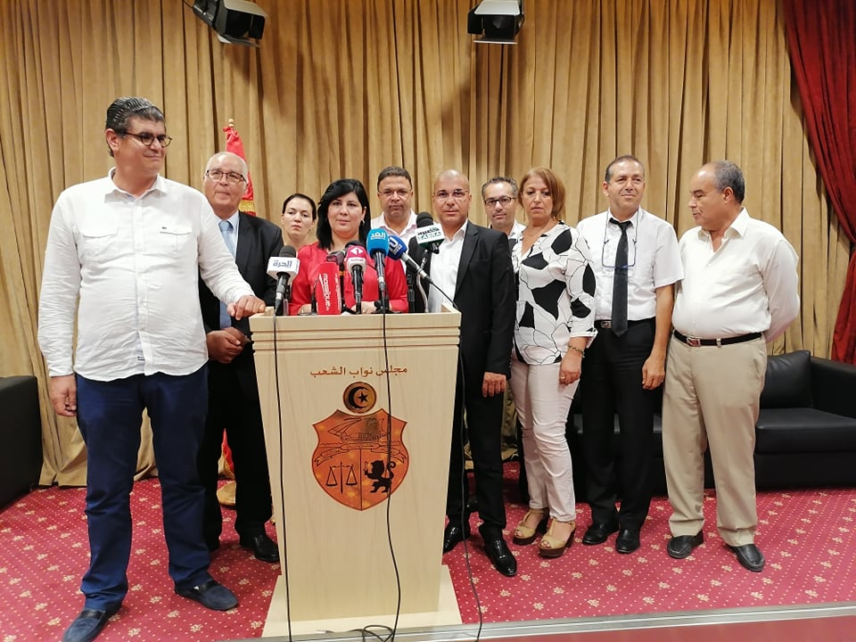 Tunisie: Abir Moussi [photos]: “Nous avons signé la pétition pour retirer la confiance de Ghannouchi”