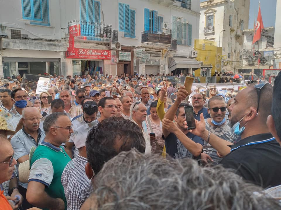 Tunisie: Des syndicalistes protestent à la place Mohamed Ali