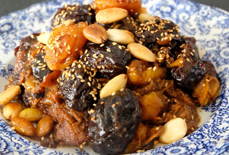 Recette : Tajine d’agneau aux pruneaux
