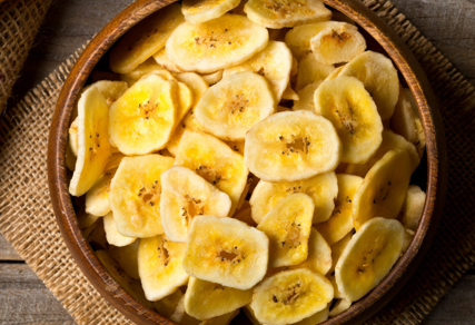 Recette : chips de bananes au four