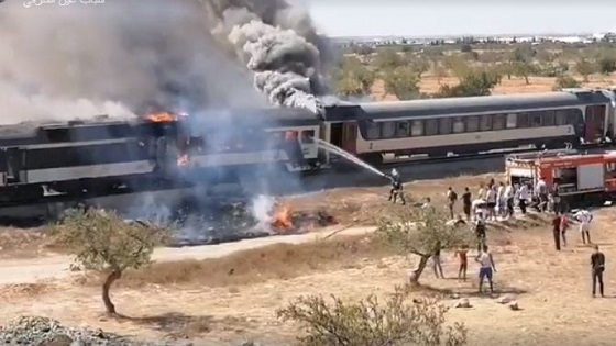 Tunisie: Un incendie dans le train de Sfax