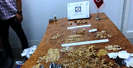 Tunisie – Aéroport de Tunis Carthage : Interception de 6 kg d’or
