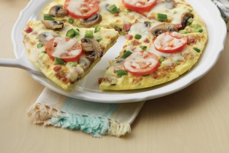 Recette :  Omelette comme une pizza