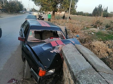 Tunisie [Photos]: Accident de la route à Béja