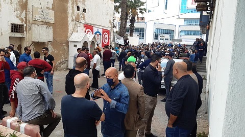 Tunisie [Photos]: Les sécuritaires de Sousse protestent