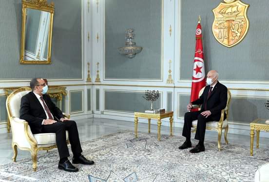 Tunisie: Rencontre entre Kais Saied et Hichem Mechichi au sujet des manifestations dans plusieurs régions