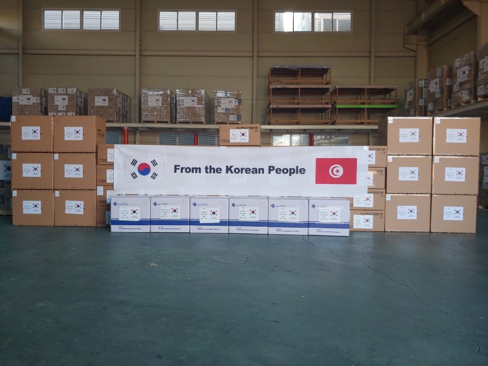 La Tunisie a reçu un don d’une valeur de 300 mille USD de la Corée du sud