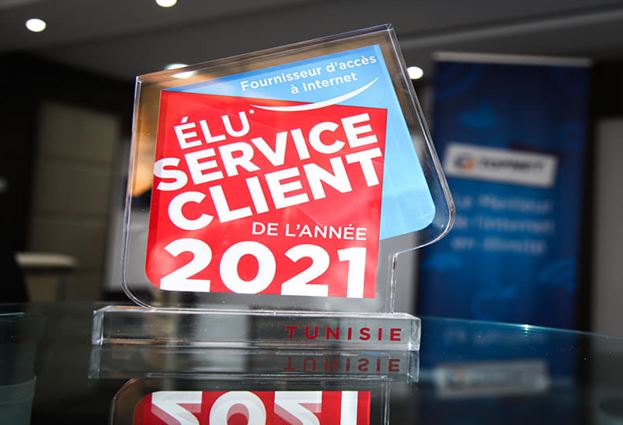 TOPNET, « Elu Service Client De l’Année 2021 » dans la catégorie Fournisseur de Service Internet