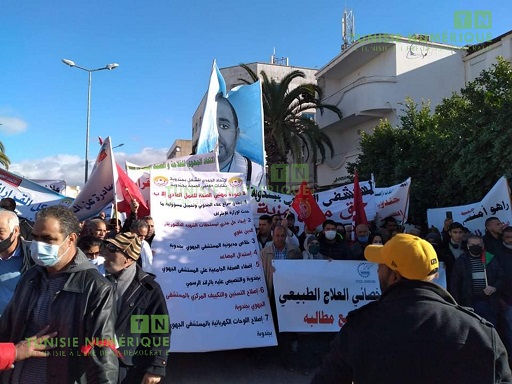 Tunisie: En images, rassemblement de protestation à Jendouba