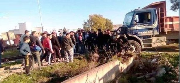 Tunisie – Grombalia : Collision entre un camion et le train