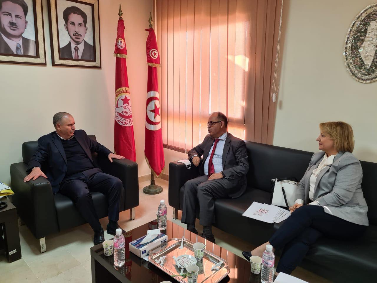 Tunisie: Rencontre entre Noureddine Tabboubi et une délégation de «Arraya Al Wataniya» [Photos]
