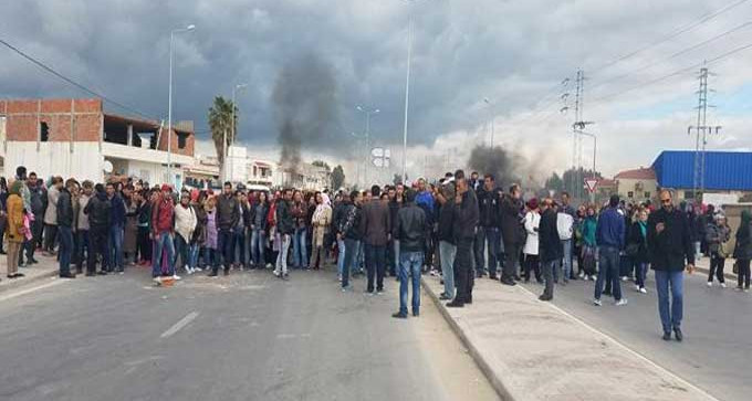 Tunisie : Protestation à Sbeitla