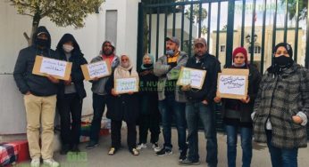 Tunisie: En images, sit-in des conducteurs de taxis pour réclamer des licences à Béja