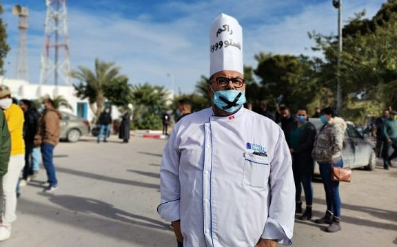 Tunisie: [Photos]: Les restaurateurs et cafetiers protestent à Djerba